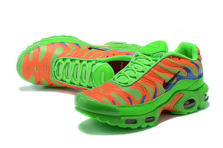 New Nike Air Max Plus Green Orange Blue Shoes - Click Image to Close